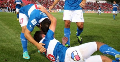 Los cruzados celebraron y se trasladaron a la cima del certamen.