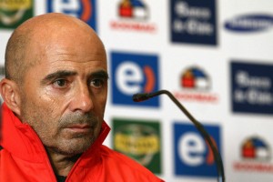 Jorge Sampaoli estaba contento, pero pidió mesura porque todavía no se logra la clasificación.