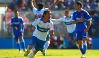 Ríos celebra la apertura de la cuenta. la UC le pasó por arriba a la "U" y sigue ilusionada con el título.