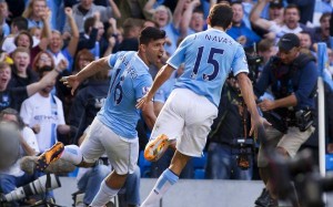 El Kun Agüero fue figuraza en la goleada ante el United. 