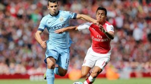 Kun Agüero y Alexis Sánchez marcaron en empate de Arsenal y el City.