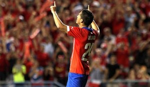 Juan Delgado anotó el único gol del partido en su debut con la Selección de Chile.