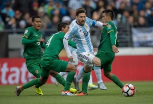 Messi jugó medio tiempo en el triunfo albiceleste.