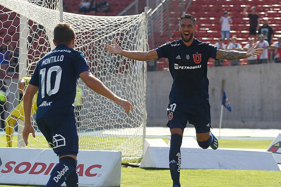 Larrivey vale por toda una delantera: un penal,un cabezazo y una habilitación para el 3-0 de la U a La Serena larrivey montillo universidad de chile