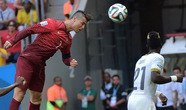 cristiano ronaldo cabezazo ghana