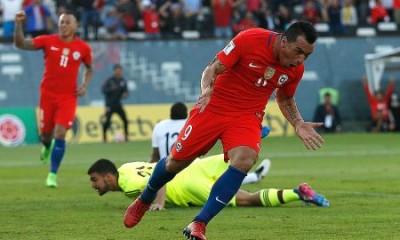Esteban Paredes anotó dos goles en la victoria de Chile por 3 a 1 a Venezuela.