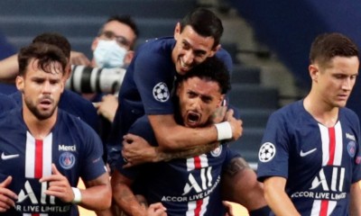 psg gol festejo neymar di maria