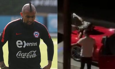 arturo vidal video borracho