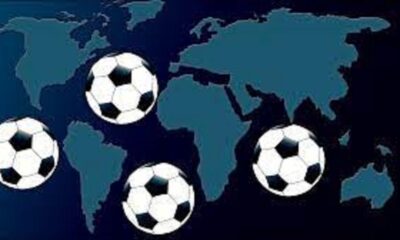 mundo mapa pelotas futbol por el mundo