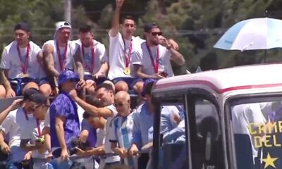 La selección argentina con Messi ya está en caravana en Buenos Aires