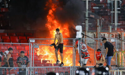 garra blanca ncidentes estadio vandalismo incendio