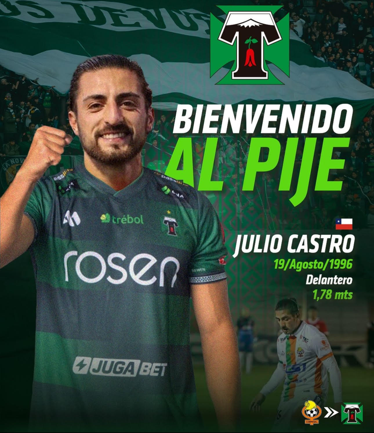 Deportes Temuco oficializa su primer refuerzo para la segunda rueda de Deportes Temuco oficializa su primer refuerzo para la segunda rueda de