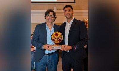 Guillermo Maripán brilla en Italia y recibe el Balón de Oro Granate