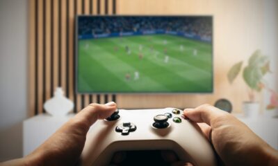 futbol gamer video game controller gaming concept