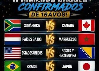 16 avos confirmados
