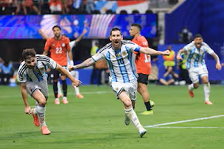 lionel messi empato para la argentina el partido