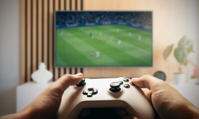 futbol video game controller gaming concept 1